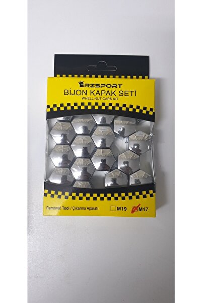Yalova Oto Aksesuar Universal Bijon Kapağı 17mm Krom Renk 20 Adet