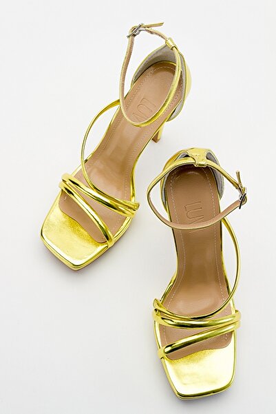 LuviShoes Shelp Light Green Women's Heeled Shoes