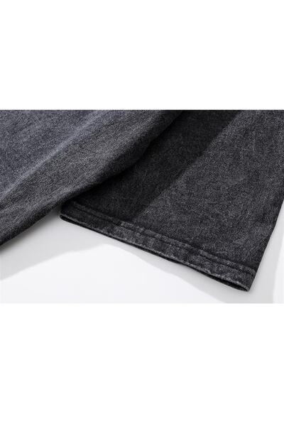 Touz Πλένεται Cat In Cube Printed Unisex Oversize Vintage T-shirt