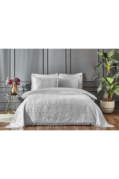 Özdilek Double Duvet Cover Pique Set Anna Gray
