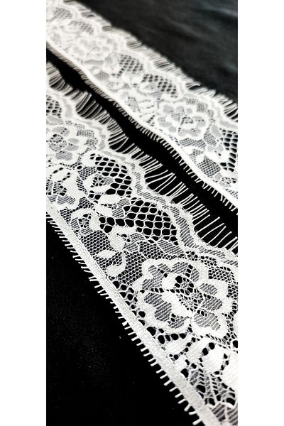 ALTAY TEKSTİL ÜRÜNLERİ White Bearded Lace 6 Cm (3 Mt)