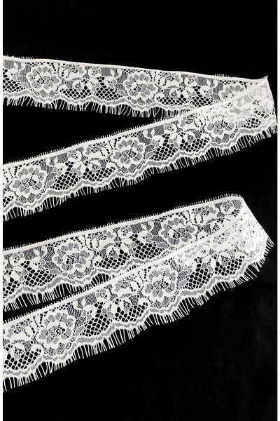 ALTAY TEKSTİL ÜRÜNLERİ White Bearded Lace 6 Cm (3 Mt)
