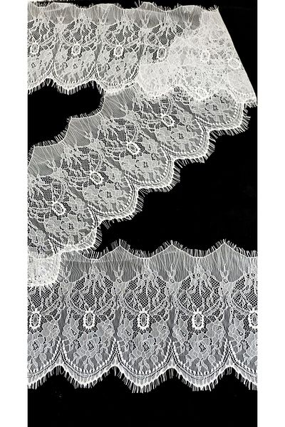 ALTAY TEKSTİL ÜRÜNLERİ White Bearded Lace Edge 28 Cm (3 Mt)