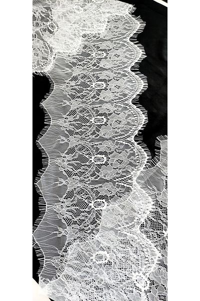 ALTAY TEKSTİL ÜRÜNLERİ White Bearded Lace Edge 28 Cm (3 Mt)