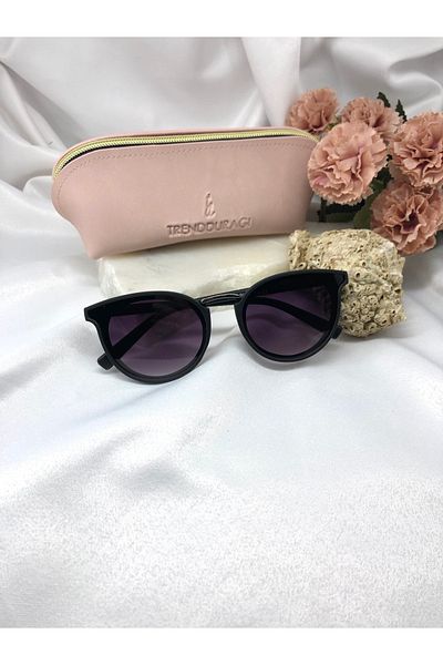 Di Caprio Heo Oval Black Women's Sunglasses