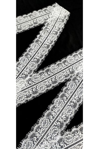 ALTAY TEKSTİL ÜRÜNLERİ White Bearded Lace 11 Cm (3 Mt)