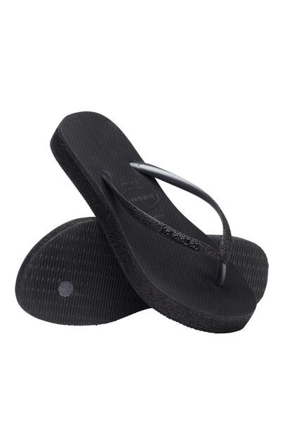 Havaianas Black Women's Slippers Hav. Slim Flatform Sparkle