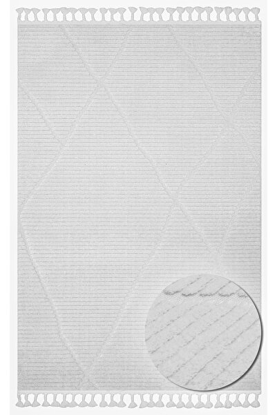 Eko Halı Terazzo Trz 07 White Hav Toz Vermez Etnik Modern Desenlere Sahip Yum...
