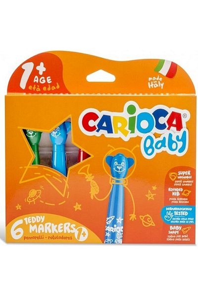 CARIOCA Felt Paint Teddy Jumbo Washable Pack of 6 42815