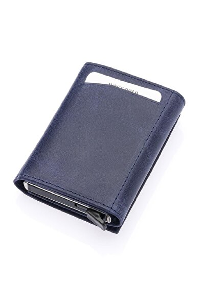 Westpolo Safari Genuine Leather Unisex Mechanical Wallet with Plenty of Card Holder Compartments
