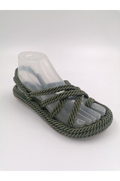 SOLMAZ Сандалі з плетеного матеріалу кольору хакі