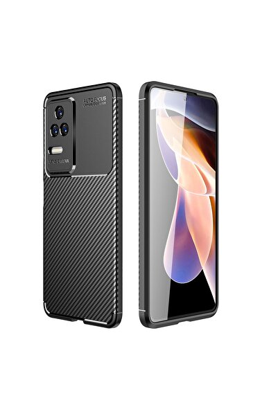 ZM STORE Xiaomi Poco F4 Kılıf Karbon Tasarımlı Harika Kesim Negro Kapak