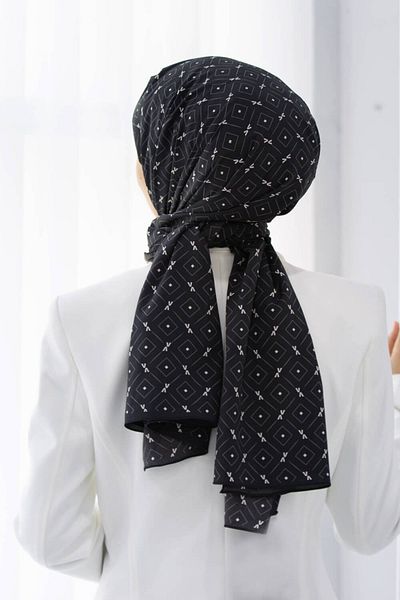 Vissona Γυναικείο σάλι Luxury Medina Silk Μαύρο