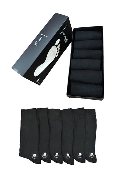 Leement socks Ανδρικές βαμβακερές 6 ζευγάρια ίσια δάχτυλα, λεπτές καλοκαιρινές κλασικές κάλτσες