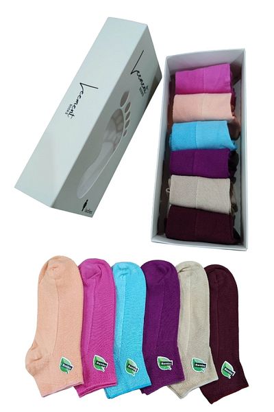 Leement socks Дамски безшевни къси чорапи до глезена Lacoste с 6 чифта бамбукови пръсти