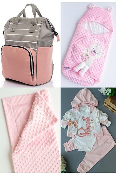sahra bebek 4-Piece Birth Set (baby Care Backpack, hospital Exit, 100% Cotton Swaddle and Chickpea Blanket Set)