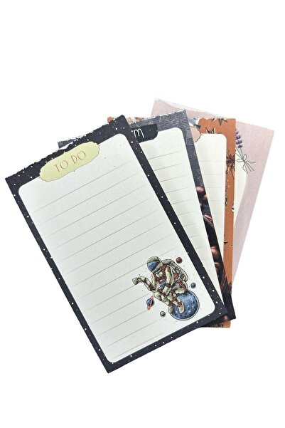 Bubu 4'lü To Do Lıst Bloknot Not Defteri 8.5x14cm 96 Yaprak