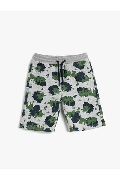 Koton Boy's Shorts with Elastic Waistband and Printed Pocket