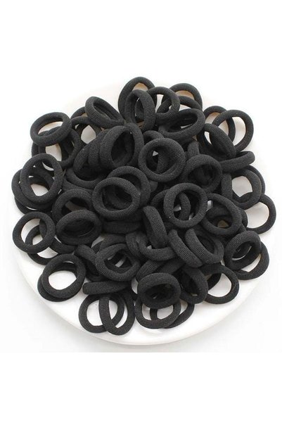 Trenderrs Pachet 24 agrafe de păr elastice flexibile negre de 3 cm