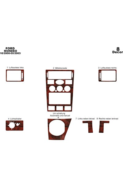 meriç cockpit design ميريتش ®   فورد مونديو توربيدو أمامي مطلي بالماهوجني 8 ق...