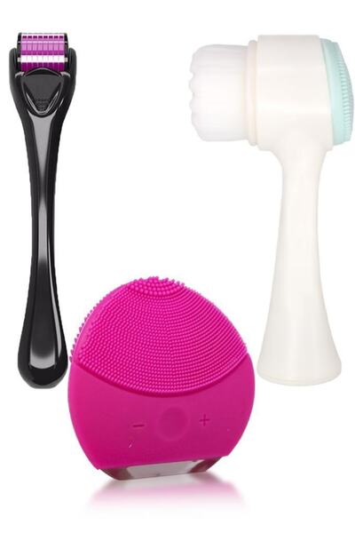 DEMPOWER 3'lü Cilt Bakım Seti Dermaroller 1 Mm Forever Fuşya Cilt Temizleme A...