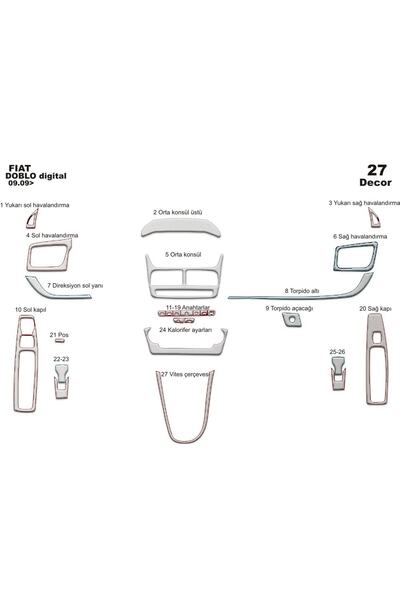 meriç cockpit design ميريتش ®   فيات دوبلو توربيدو امامي مطلي الومنيوم 27 قطع...