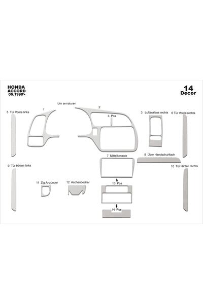 meriç cockpit design ميريتش ®   هوندا أكورد ياباني أمامي توربيدو مطلي ألومنيو...