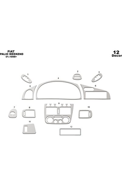 meriç cockpit design ميريتش ®   فيات باليو ويك إند أمامي توربيدو مطلي ألومنيو...