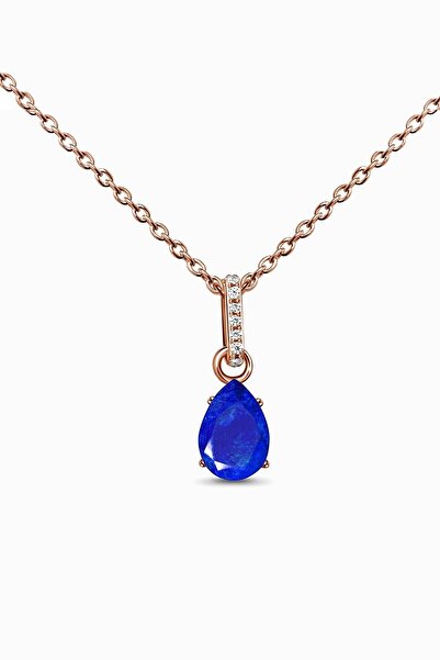 Genel Markalar Parlement Mistik Topaz Taşlı 14 K Rose Gold Kaplama Kadın Kolye