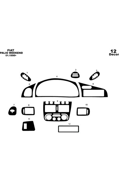 meriç cockpit design ميريك® ميريك باليو فيات باليو غطاء توربيدو أمامي أمامي أ...
