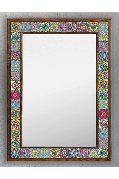 Oscar Stone Decor Masif Çerçeveli Mozaik Taş (mermer) Ayna 53x73 Cm Seramik D...