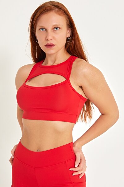 YEXECH Red Women's Sports Bra