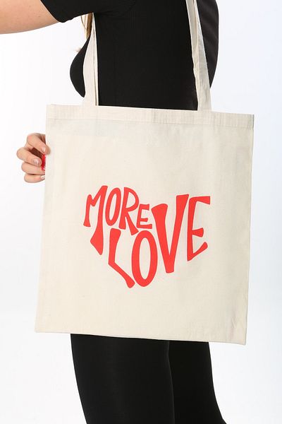 Serkan Çanta Bez Çanta Atölyesi More Love Printed Cloth Bag Tote Bag