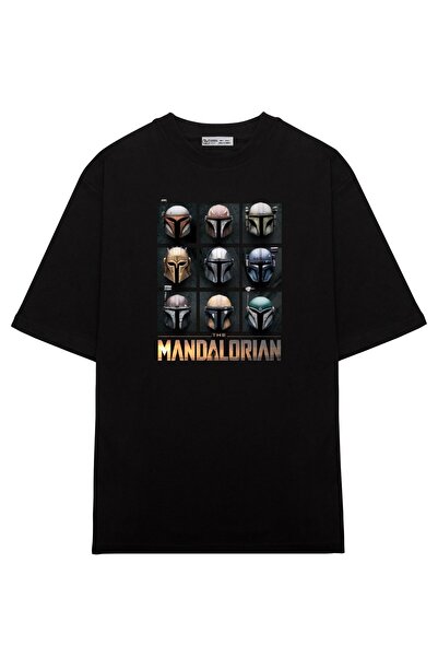 GreenMint تي شيرت للجنسين مقاس كبير خوذات ماندالوريان