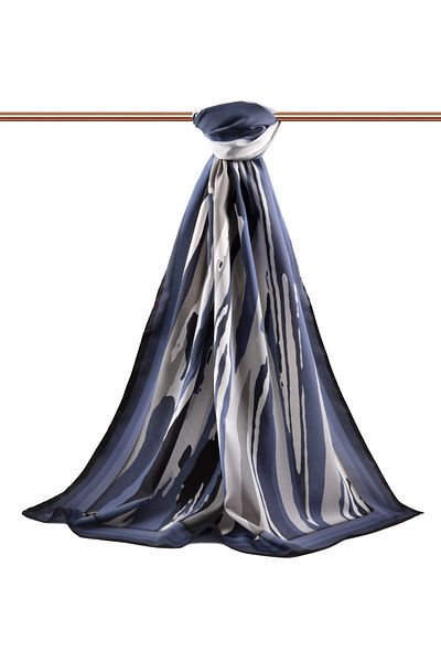 Vissona Γυναικείο σάλι Medina Silk - Indigo-2 Luxury