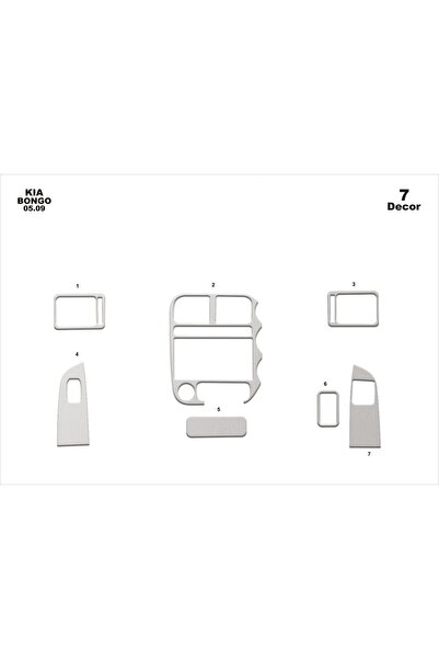 meriç cockpit design ميريتش ®   كيا بونغو توربيدو أمامي مطلي ألومنيوم 7 قطع 2...