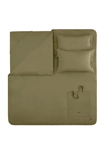 Yataş Plain Double Ranforce Washable Duvet Cover Set - Green