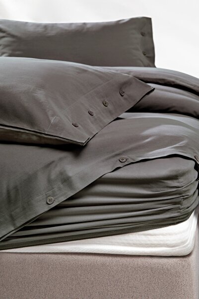 Yataş Anthracite Double Ranforce Washable Duvet Cover Set