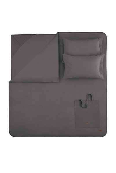 Yataş Anthracite Double Ranforce Washable Duvet Cover Set