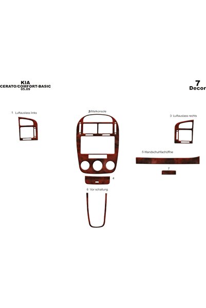 meriç cockpit design ميريتش ®   كيا سيراتو سيدان توربيدو امامي مطلي ماهوجني 7...