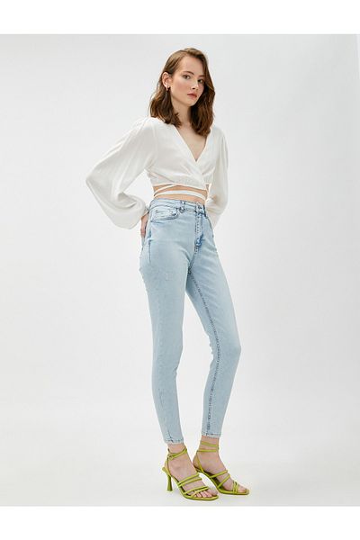 Koton Blugi Skinny Slim Fit Talie Inalta - Carmen Jean