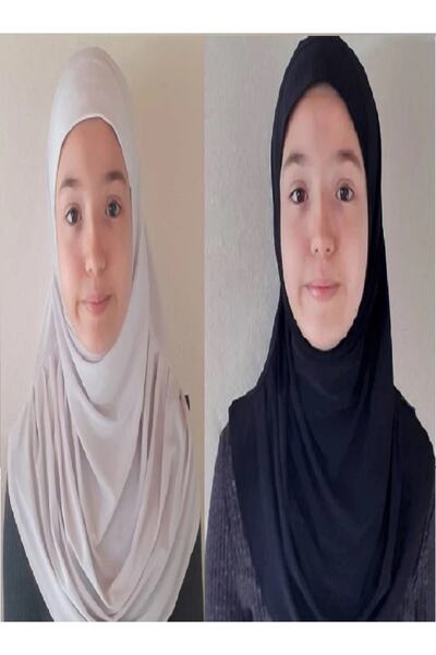 ALLURİNG Bone Pratik Başörtü Eşarp-2 Adet (EKRU-LACİ)