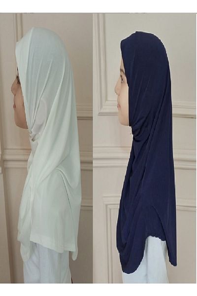 ALLURİNG Bone Practical Hijab Scarf-2 Pieces (EKRU-LACİ)