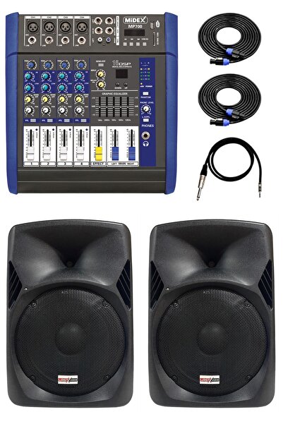 Lastvoice Bronz Paket-1 Profesyonel Ses Sistemi Mikser Hoparlör Ekipman Seti