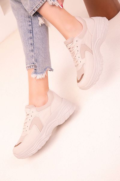 SOHO Beige-Brown Women's Sneakers 18146