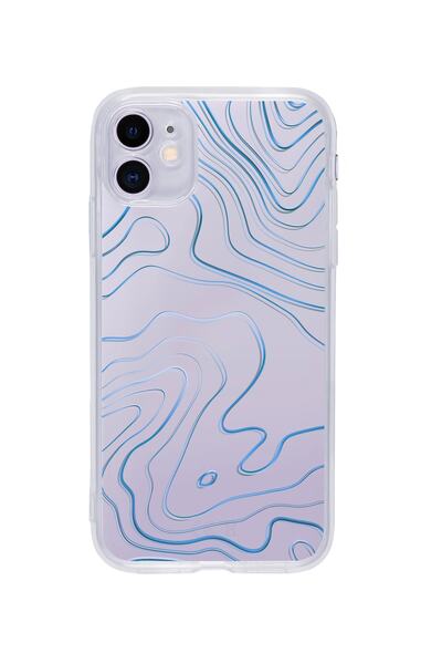 butikcase حافظة هاتف آيفون 11 بلو لاين أبراكت شفافة