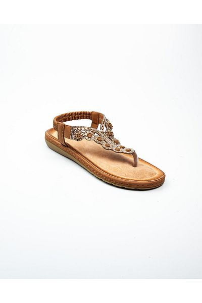 Guja 150 - 75 Sandale de damă Camel Flip Flops