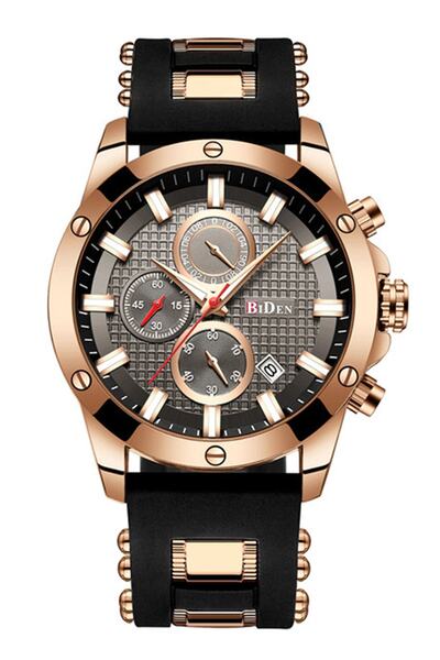 Biden 0140 Chronograph Silikon Kordonlu Erkek Kol Saati