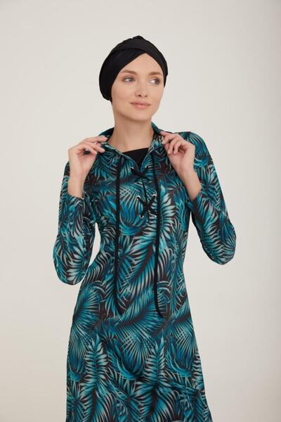 Adasea Women's Long Sleeve Nathalie Black Hijab Swimsuit 4c4t1n1