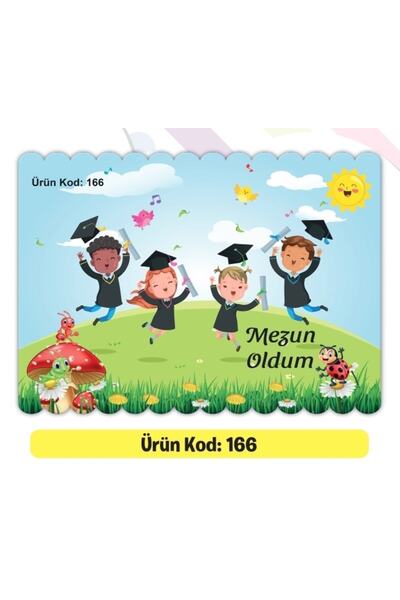 Ata Yayıncılık Karne Kabı Kılıfı Ürün Kodu:166(mezun Oldum-kepli) 5 Adet